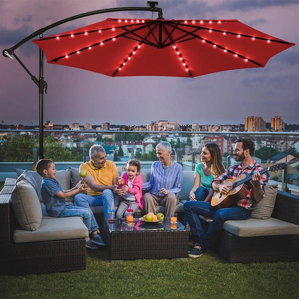 home depot patio umbrella ABCCANOPY 7.5-ft Market Polyester resistant and fade And Chairs Home Depot Outdoor