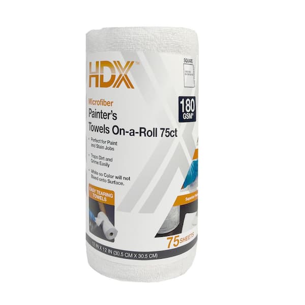 12 in. W x 12 in. L Microfiber Painter's Towel Roll (75 Pack)