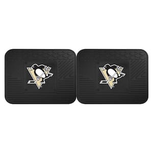 NHL Pittsburgh Penguins Black Heavy Duty 14 in. x 17 in. 2-Piece Vinyl Utility Mat
