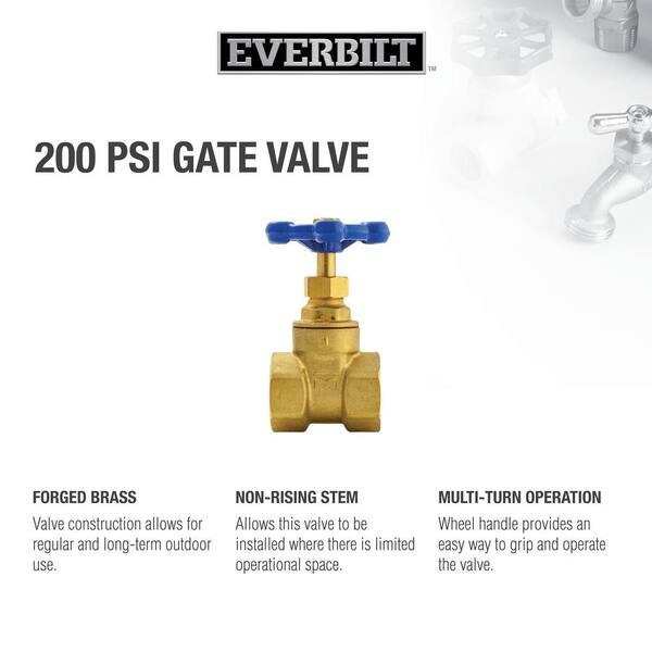 3/4 BSP European Thread Brass Wheel Gate Valve Head Replacement for Water  and Heating Purposes