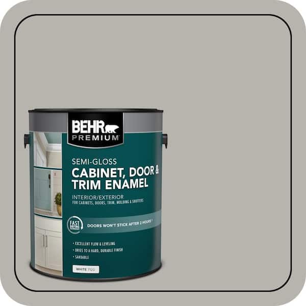 1 gal. #PPU24-11 Greige Semi-Gloss Enamel Interior/Exterior Cabinet, Door & Trim Paint