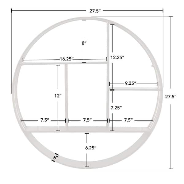 FirsTime & Co. 27.5 x 6 x 27.5 in. Round Metal Bronze Brody