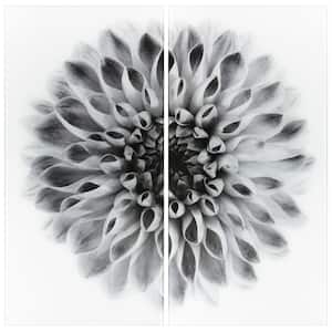 Dahlia AB Frameless Free Floating Tempered Glass Panel Graphic Flower Wall Art Set of 2, each 72" x 36"