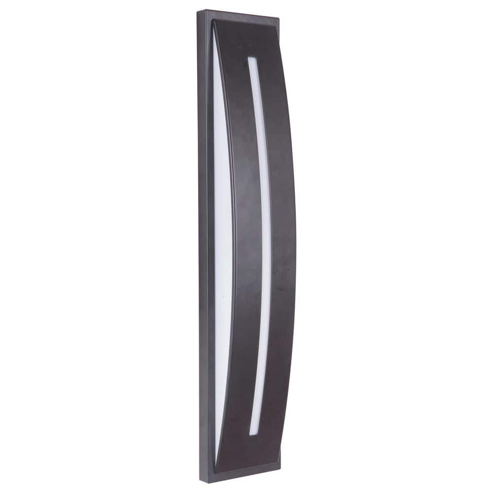 Luna 21 in. Black Finish Outdoor Hardwired Integrated LED Wall Lantern Pocket Sconce price history on PriceWatchPro