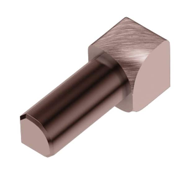 Schluter Rondec Brushed Copper Anodized Aluminum 5/16 in. x 1 in. Metal 90° Inside Corner
