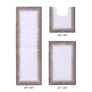 Torrent Collection Beige 20 in. x 20 in., 21 in. x 34 in., 20 in. x 60 in. 100% Cotton 3 Piece Bath Rug Set