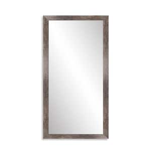Rustic Framed Rectangle Brown Full Length Decorative Mirror 66 in. H x 32 in. W