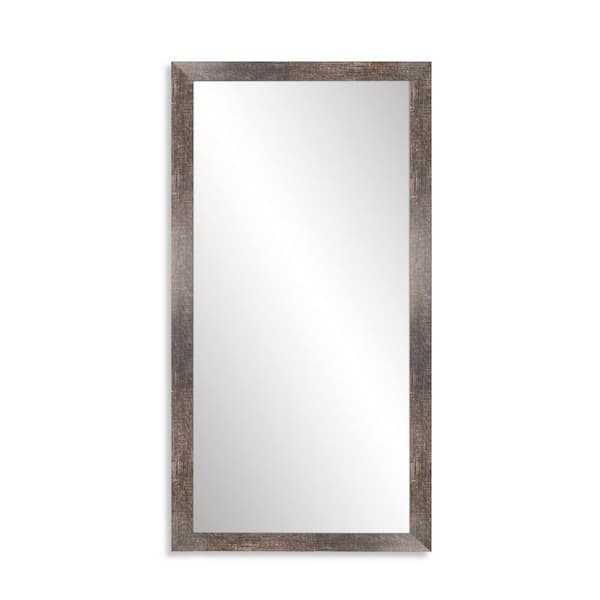 BrandtWorks Rustic Framed Rectangle Brown Full Length Decorative Mirror ...