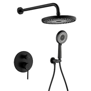 Single Handle 6-Spray Shower Faucet 1.8 GPM with Pressure Balance in. Matte Black