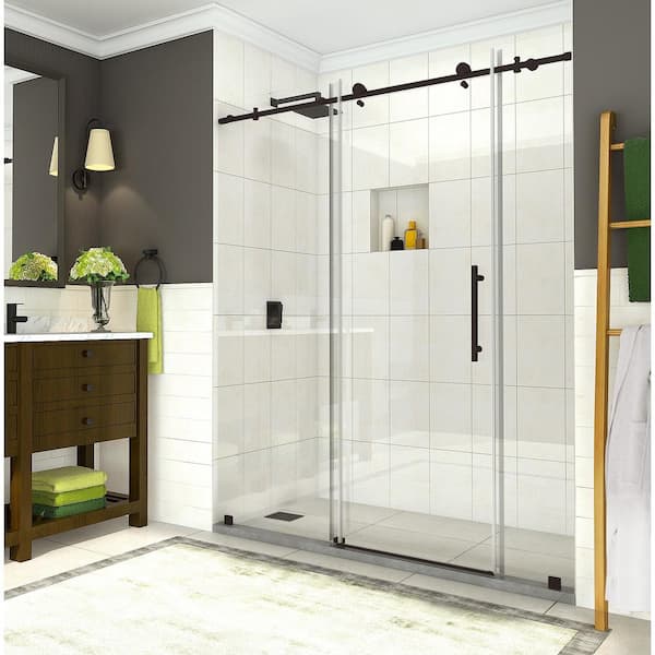 Aston Coraline 68 in. to 72 in. x 76 in. Frameless Sliding Shower Door in New Bronze