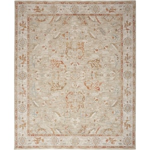 Asher Sage Ivory 8 ft. x 10 ft. All-over design Traditional Area Rug