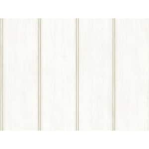 Upstate Beadboard Aged White Wood Wallpaper