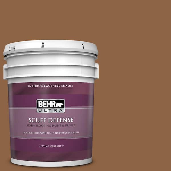 BEHR ULTRA 5 gal. #260F-7 Caramel Latte Extra Durable Eggshell Enamel Interior Paint & Primer
