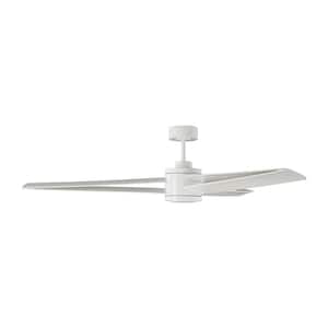 Armstrong 60 in. Integrated LED Indoor/Outdoor Matte White Ceiling Fan with Light Kit, DC Motor and Remote Control