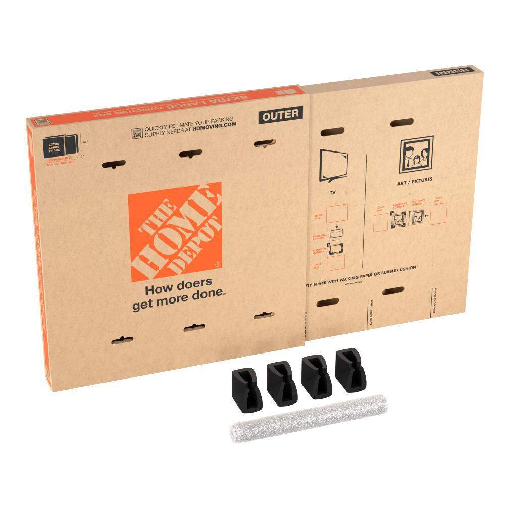 48 in. L x 4 in. W x 49 in. D Heavy Duty Extra-Large Adjustable TV Box and Picture Moving Box (17-Pack) price history on PriceWatchPro