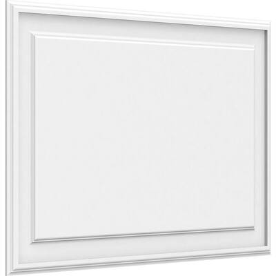 5/8 in. x 3 ft. x 2 ft. Legacy Raised Panel White PVC Decorative Wall Panel