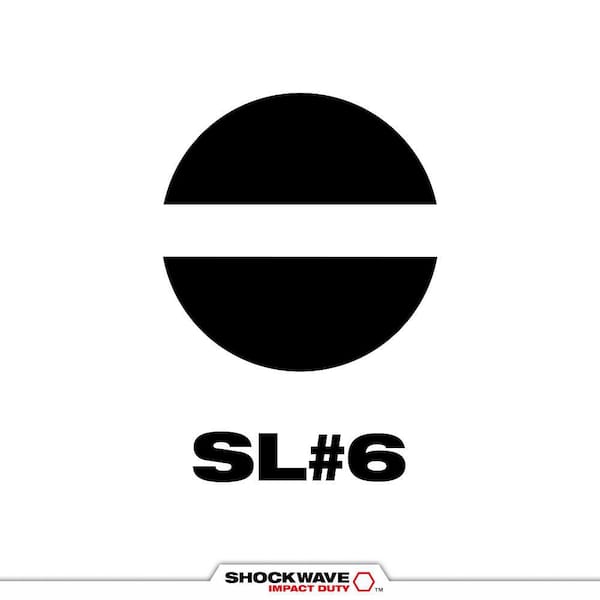 SHOCKWAVE Impact Duty 2 in. x 1/8 in. SL#6 Slotted Alloy Steel Screw Driver Bit (1-Pack)