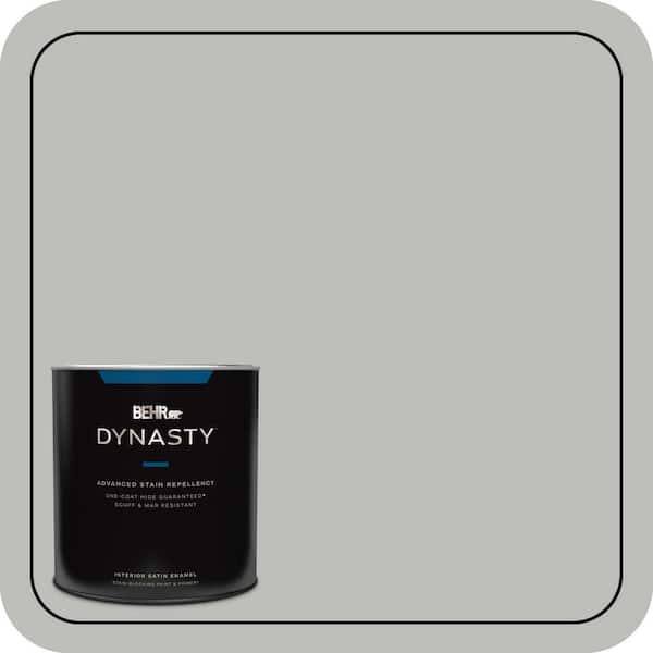 BEHR DYNASTY 1 qt. #PPU24-17 Hailstorm Gray Satin Enamel Interior Stain-Blocking Paint and Primer