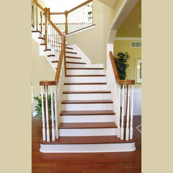 Double Return Traditional 1 Red Oak Stair Tread