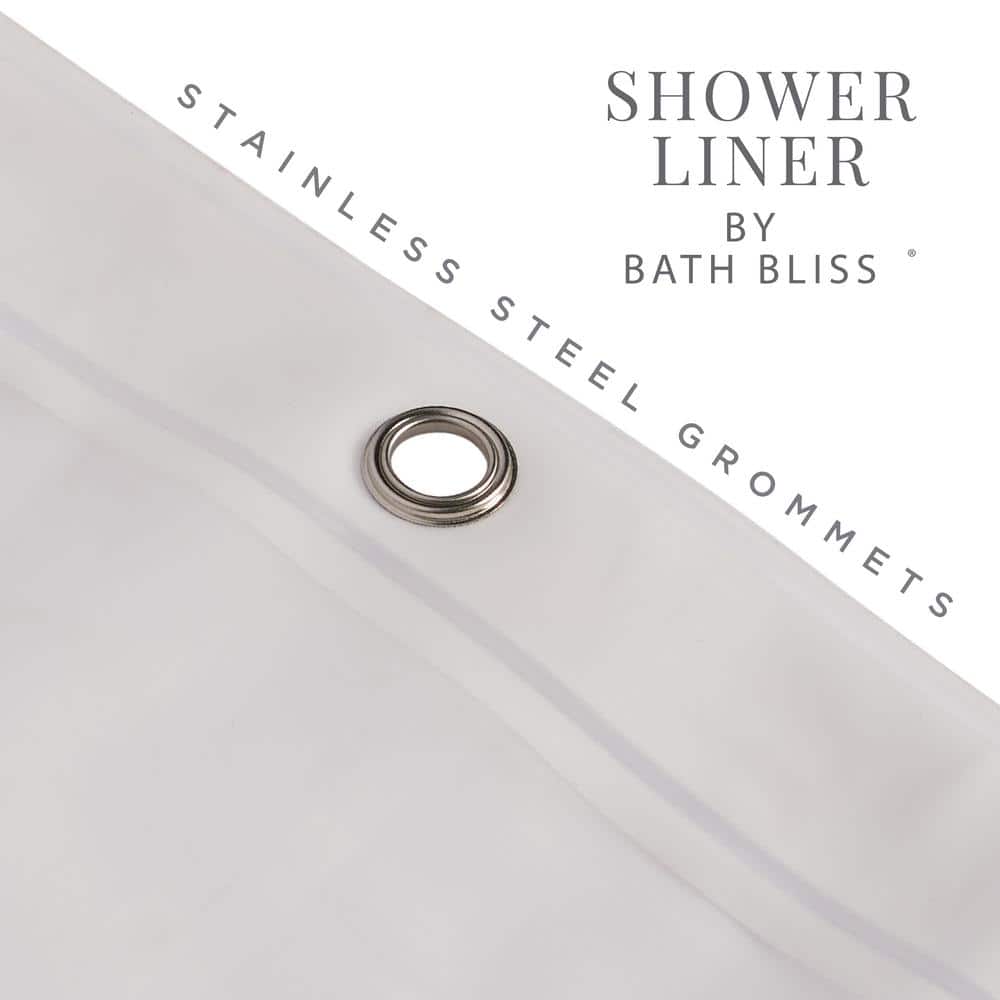 Clear PEVA Shower Curtain Liner with Stainless Steel Grommets