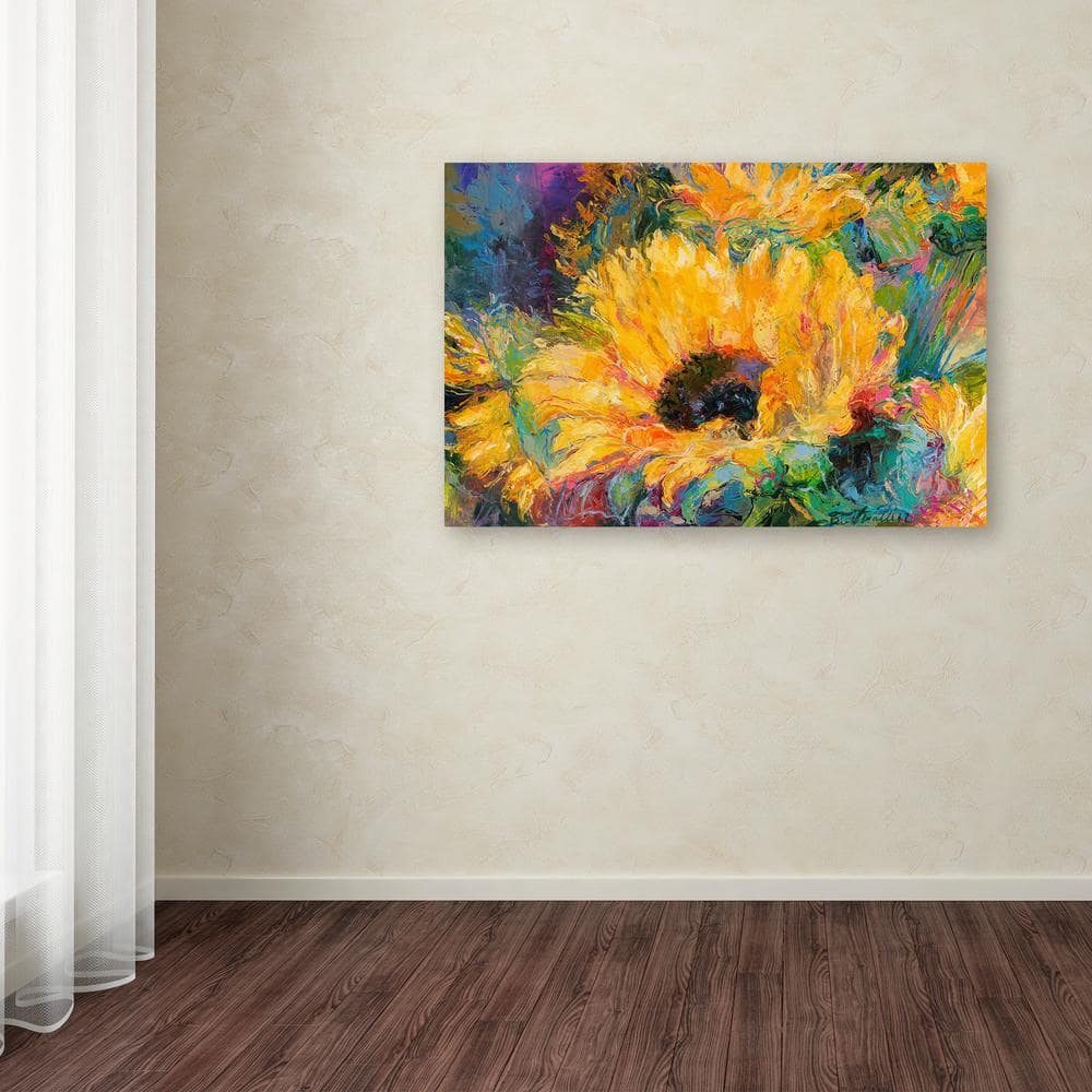 Blue Sunflowers Canvas Art for Kids Nursery