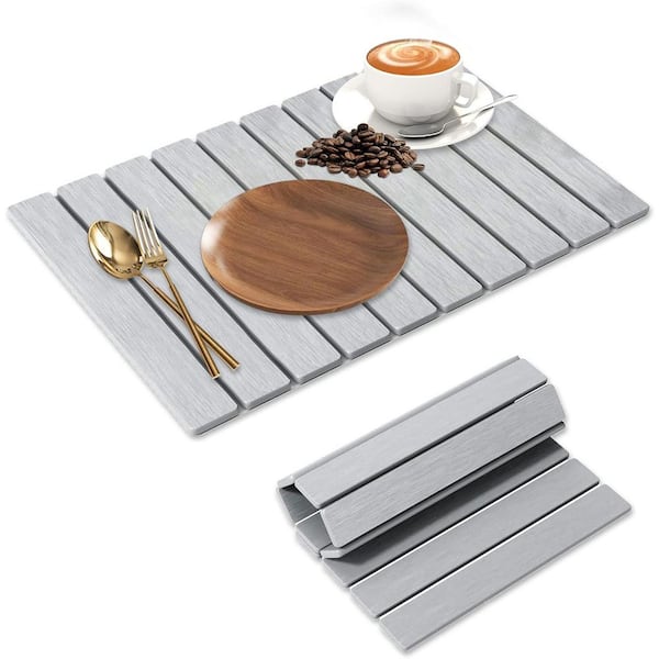 24in. x 16in. Stone Dish Drying Mat Diatomaceous Earth Super Absorbent Non-Slip Fast Drying Multipurpose Kitchen Counter