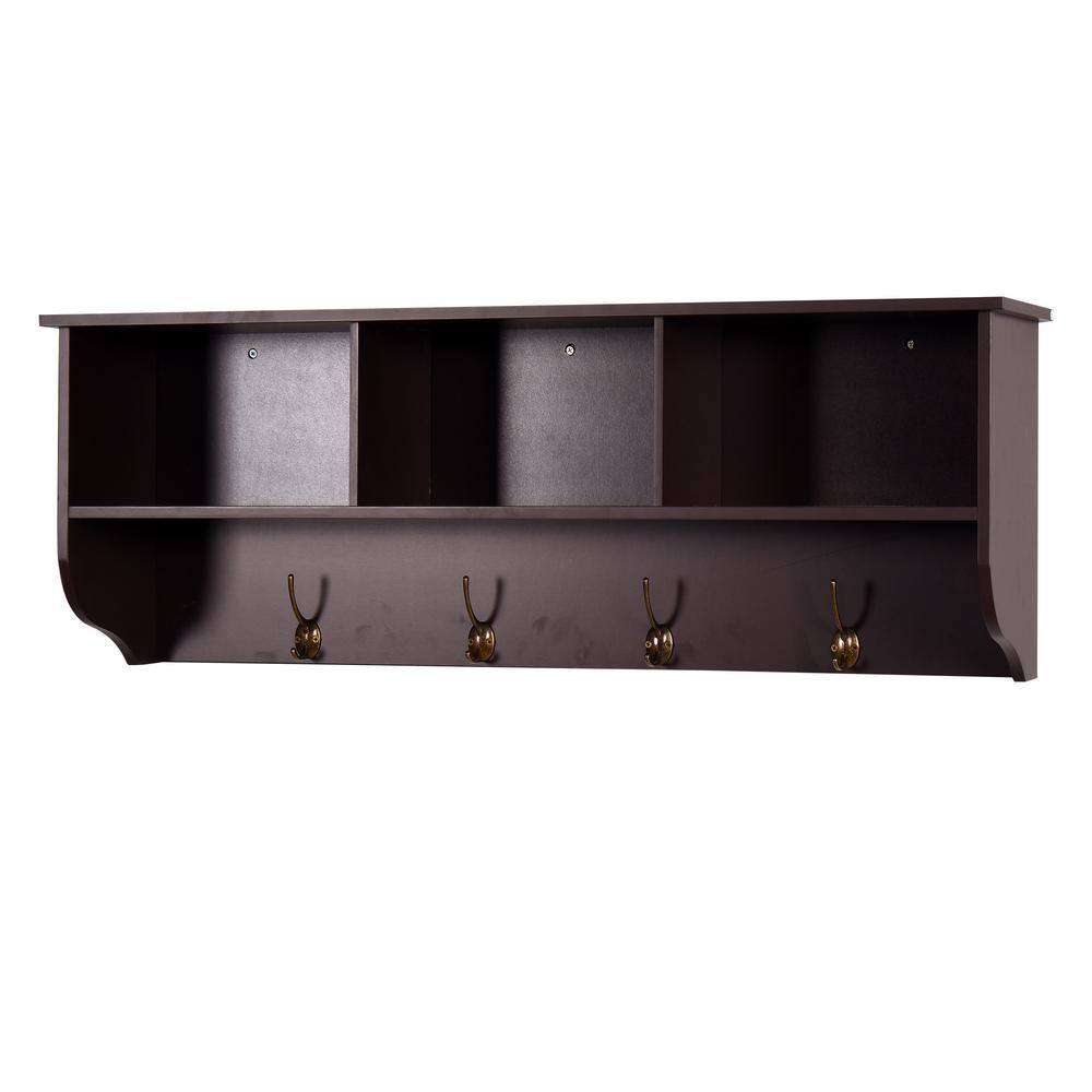 38.58 in. W x 7.87 in. D x 13.78 in. H Bathroom Storage Wall Cabinet in Bla