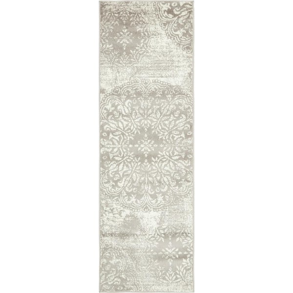 Unique Loom Sofia Grand Light Gray 2' 0 x 6' 7 Runner Rug