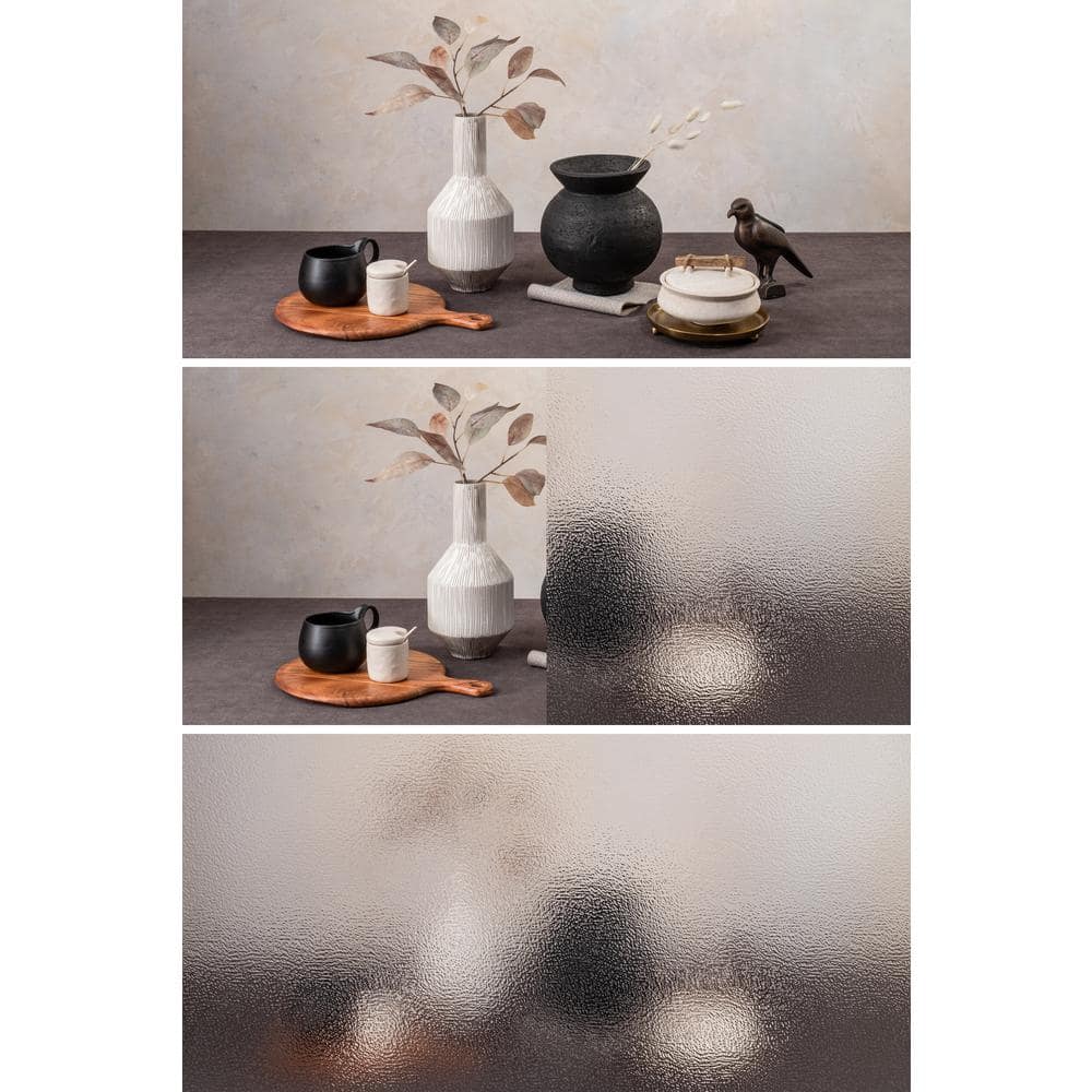 Textured Frosted Glass Privacy Window Film, 36 x 72 Inches