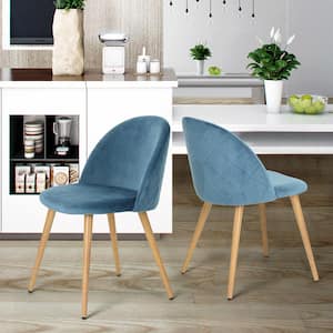 Zomba Blue Velvet Dining Chair (Set of 2)