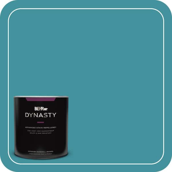 BEHR DYNASTY 1 qt. #520D-6 Lagoon Eggshell Enamel Interior Stain-Blocking Paint and Primer