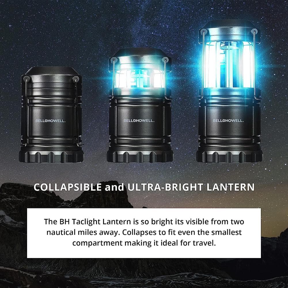 Gray Compact Tactical LED Lantern with Magnetic Base