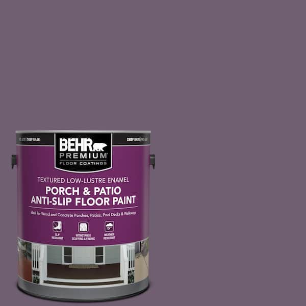 BEHR PREMIUM 1 gal. #S100-6 Blackberry Jam Textured Low-Lustre Enamel Interior/Exterior Porch and Patio Anti-Slip Floor Paint