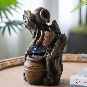 Copper Hummingbird Fountain, Tabletop Water Feature