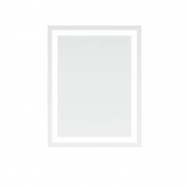 24 in. W x 36 in. H Rectangular Frameless Tilt Wall Bathroom Vanity Mirror in White