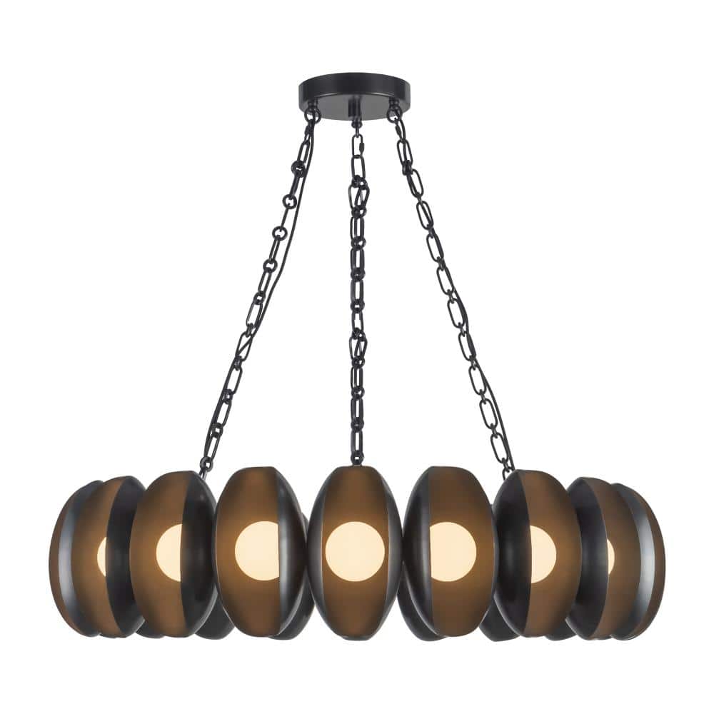 Cortez 37-in Urban Bronze dimmable LED Chandelier price history on PriceWatchPro