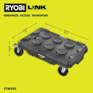 LINK Modular Dolly Multi-Purpose Rolling Base with LINK 2-Drawer Tool Box and LINK 3-Drawer Tool Box