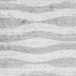 Tristan Modern Striped Gray 8 ft. Square Rug