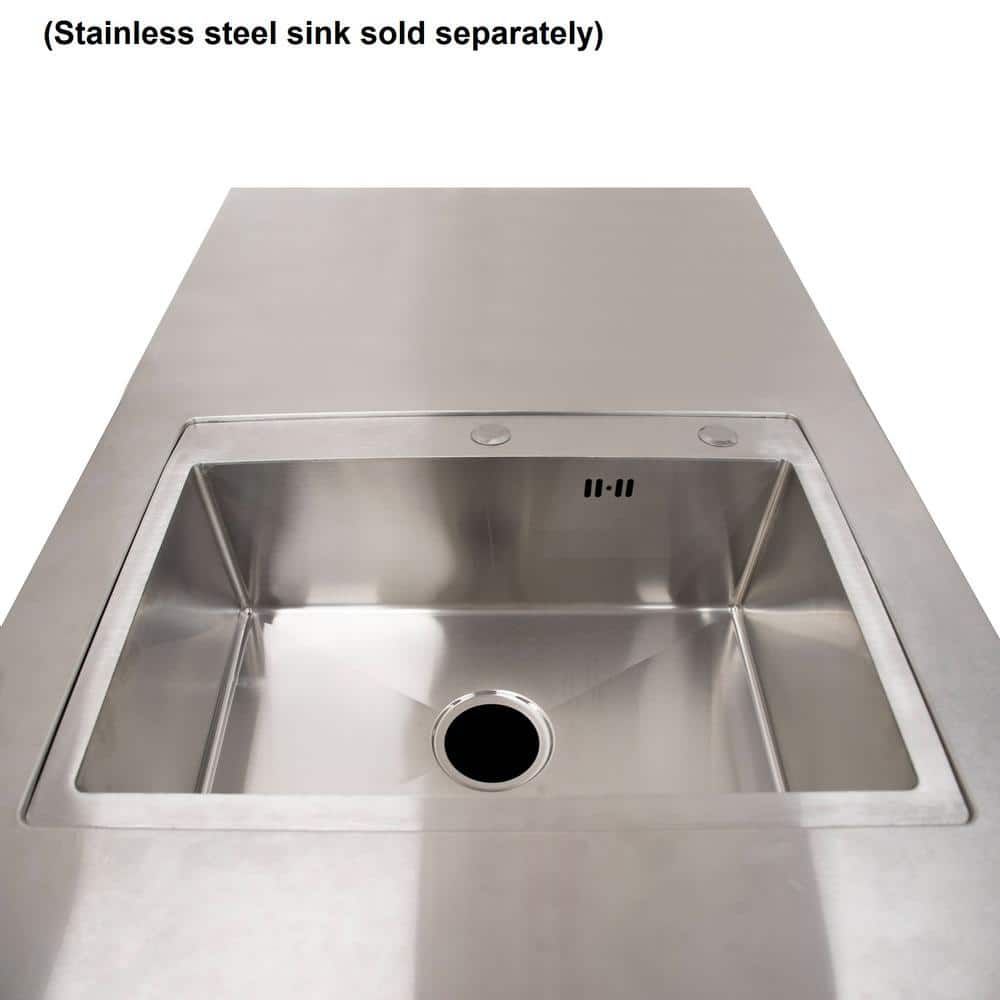 Stainless Steel Modular Outdoor Kitchen Countertop with Sink Cutout