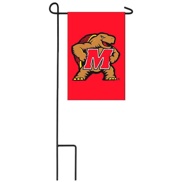 1 ft. x 1-1/2 ft. University of Maryland 2-Sided Garden Flag with 3-2/3 ft. Metal Flagpole