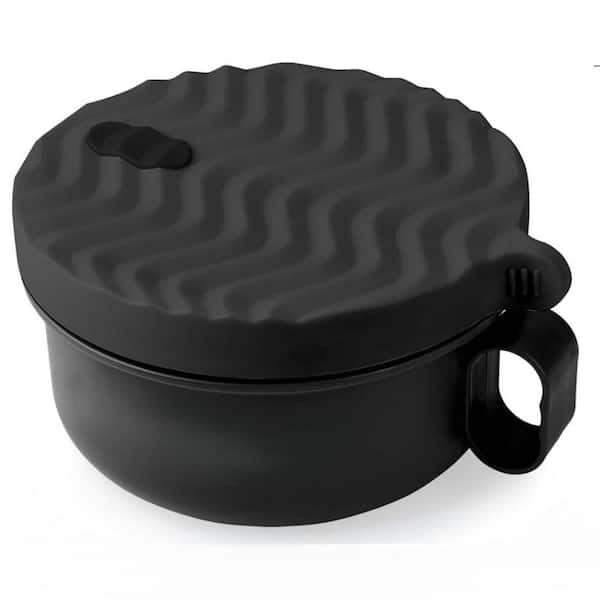 48 fl. oz. Black Polypropylene Microwave Ramen Cooker Bowl College Dorm Room Essentials, Apartment Essentials