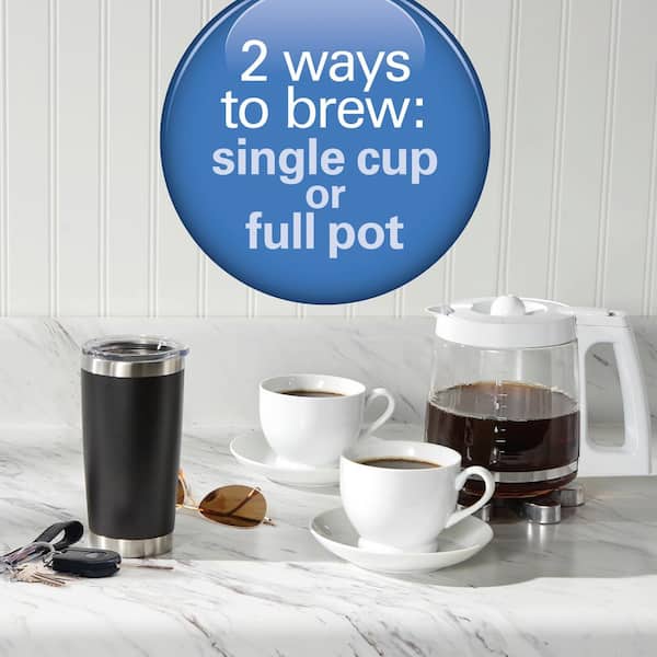 Coffee Maker 2-Way Brewer Single Serve/12-Cup Coffee Pot Programmable  Appliance