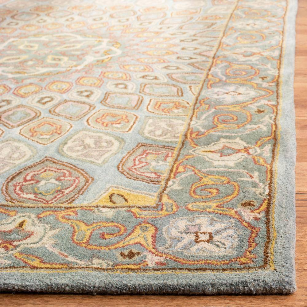 Hand-Tufted Heritage Blue/Grey Wool Area Rug 59" x 84"