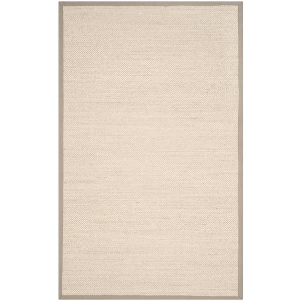 SAFAVIEH Natural Fiber Marble/Khaki 5 ft. x 8 ft. Border Area Rug