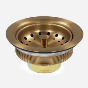 Fixed Post Kitchen Sink Strainer - Matte with Gold finish