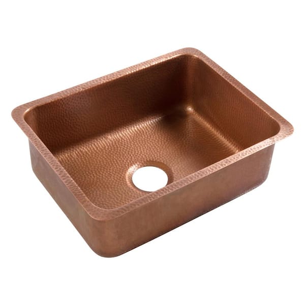 Orwell 23 in. Undermount Single Bowl 16 Gauge Antique Copper Kitchen Sink