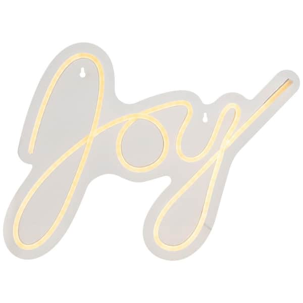LED Joy Neon Lighted Christmas Wall or Window Decoration-15 "