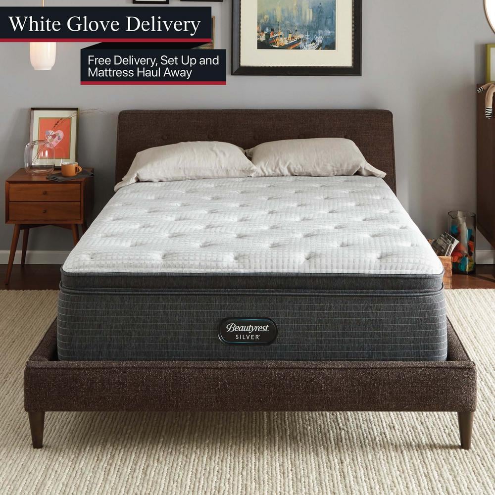 Contemporary Gray and White Gel Memory Foam California King Mattress