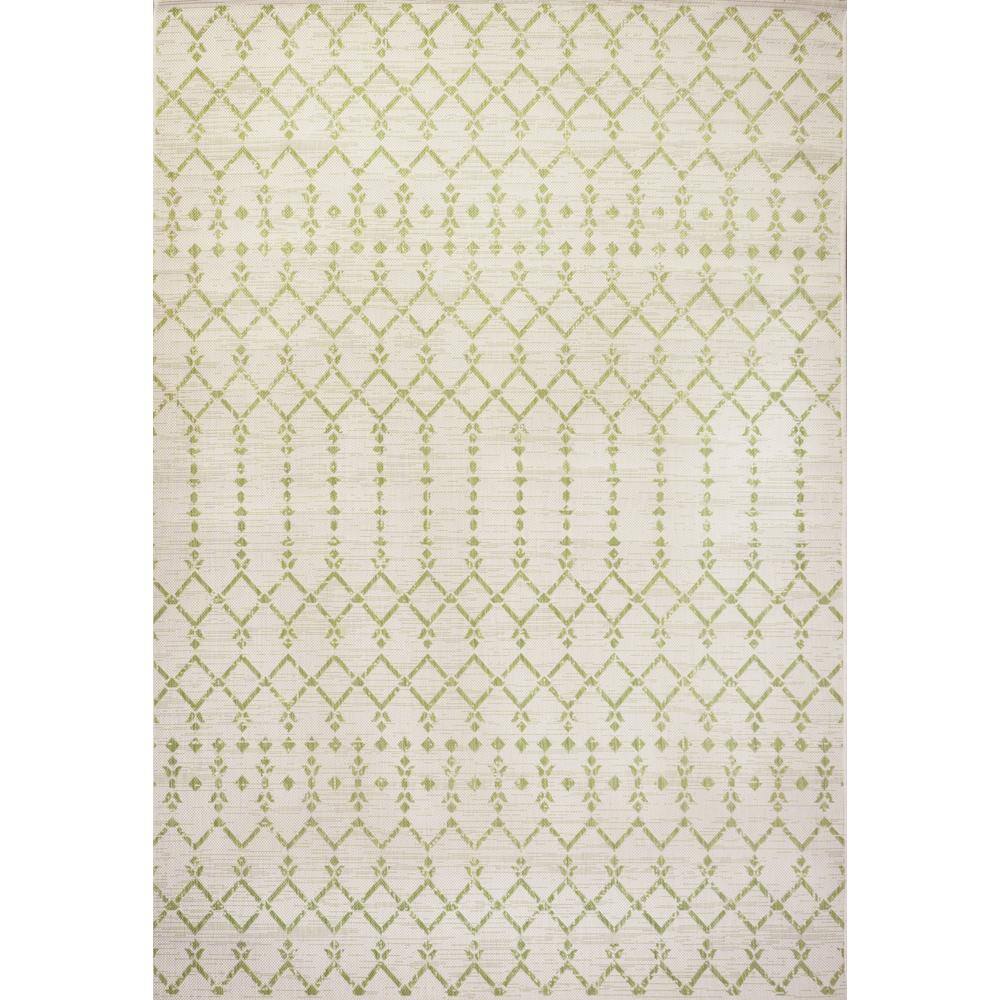Boho-Chic Moroccan Geometric 5' x 7' Black Synthetic Area Rug