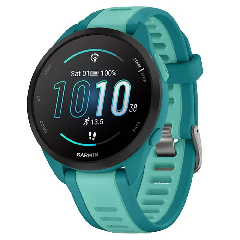 Garmin Forerunner 165 43mm Music Running Smartwatch in Turquoise